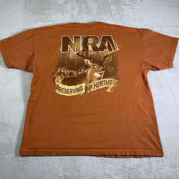 Alstyle Other - Vintage NRA Preserving Our Heritage Shirt Mens XL Orange Deer Hunting Hunter